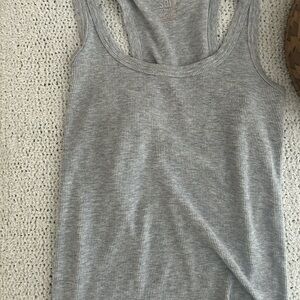Aerie Light Gray Ribbed Tank Top
